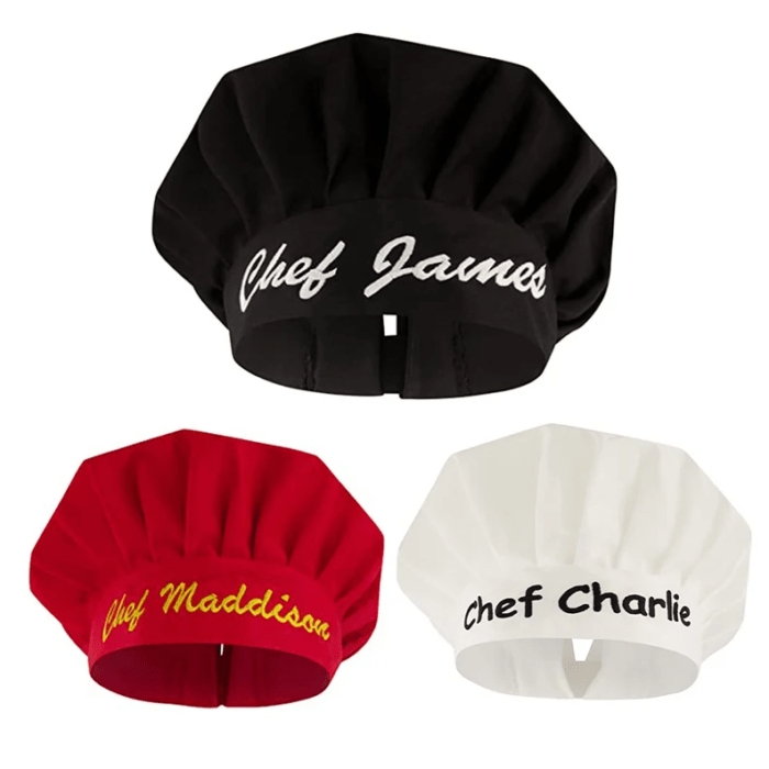 Personalized Chef Hats for Men & Women, Custom Chefs Hat with Embroidered Name
