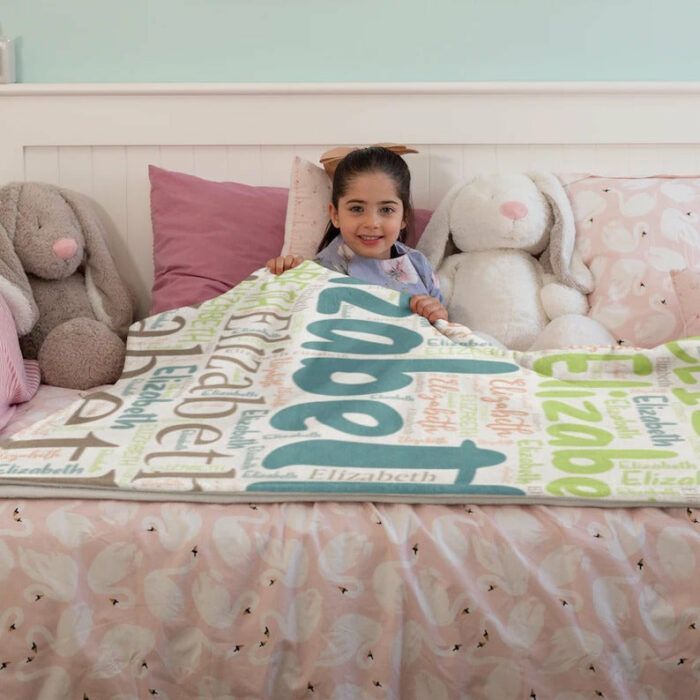 Personalized Blanket for Kids, Custom Nursery Blanket for Newborn, Kids, Swaddle