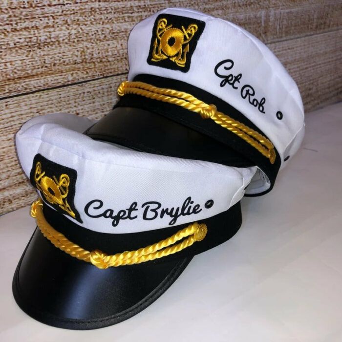 Nautical Captain's Hat, gift for new boat owner, captain hat, first mate hat, skipper, yacht - sailor bachelor hat, nautical gift