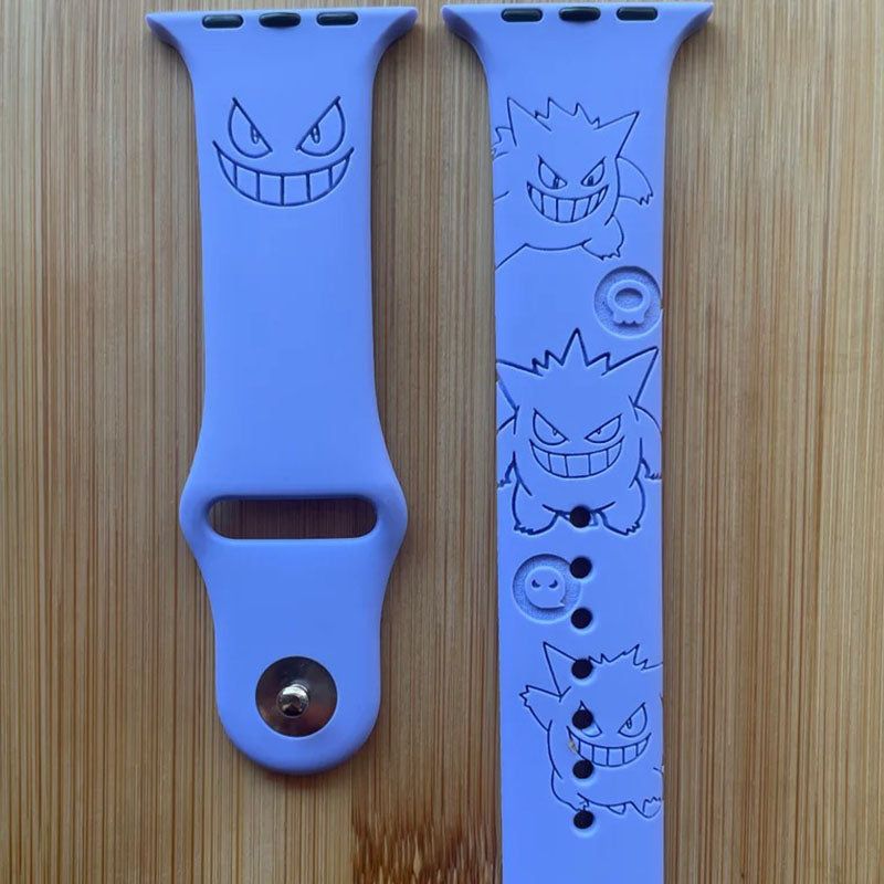 Anime Inspired Engraved Apple and Samsung Galaxy Watch Band