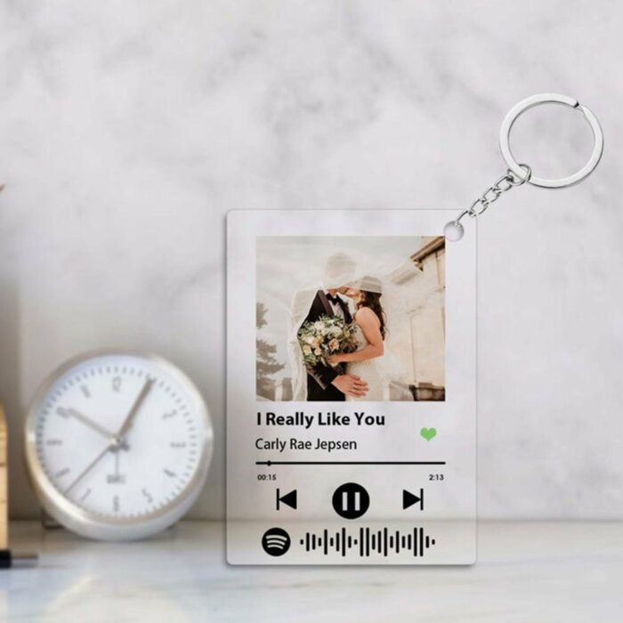 Custom Song Keychian, Acrylic Photo Album Cover Keychain