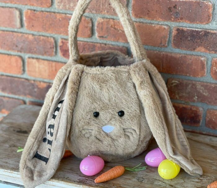 Personalized Easter Bag, Easter Bunny Bag,Custom Bunny, Kids Easter Gift bag