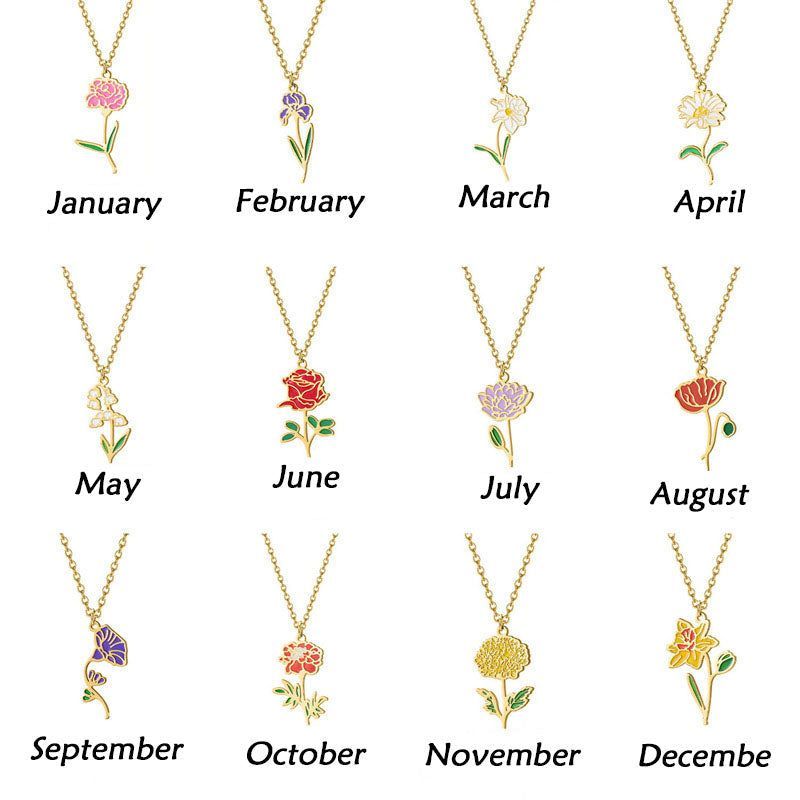 March Birth Flower Necklace, Pearl Daffodil Birth Month Flower Necklac –  Susabella