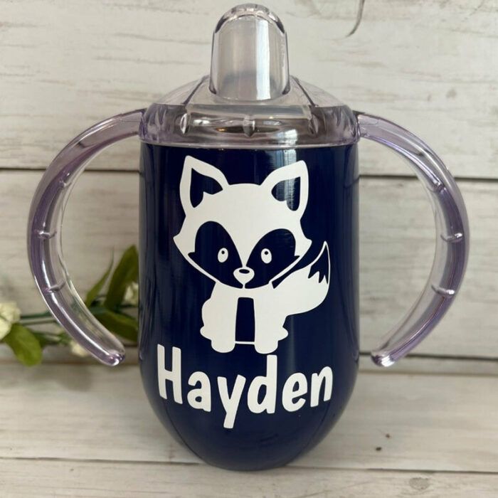 Baby Fox Sippy Cup Personalized with Name / Stainless Steel Toddler Cup / Birthday Gift