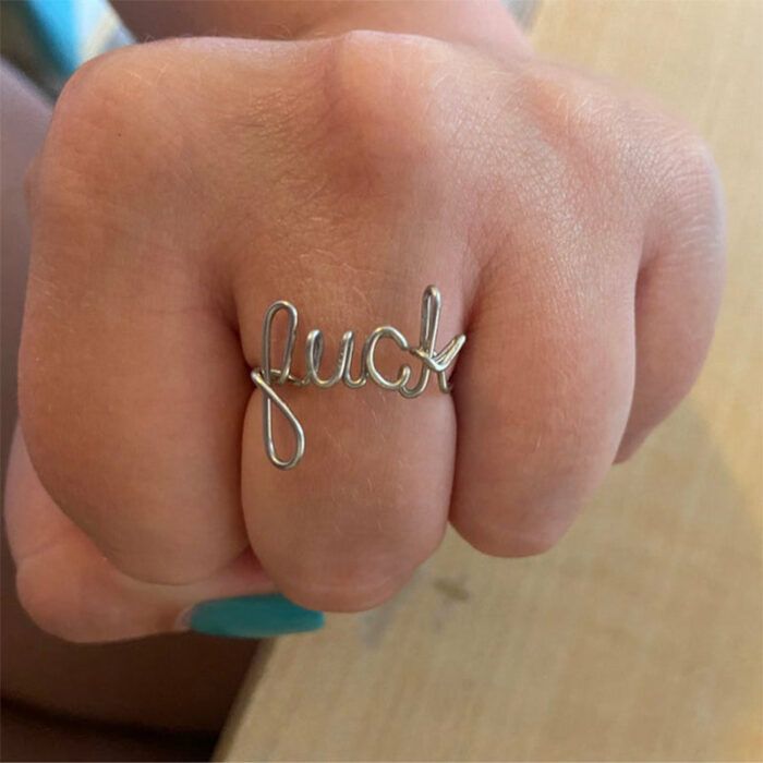 F*uck handmade wired rings