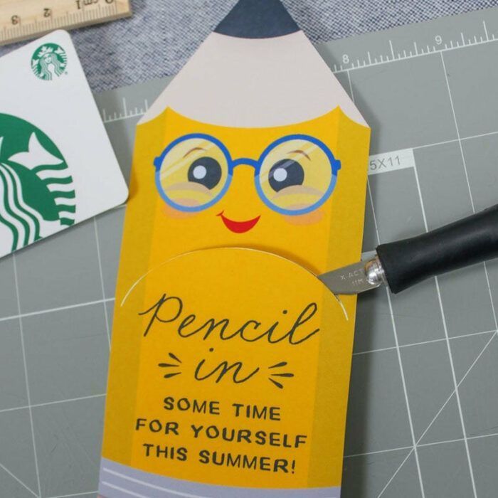 Pencil Gift Card Holder , Teacher Gift, Teacher Appreciation, Staff Gift, End of The Year Gift, Gift Card Holder