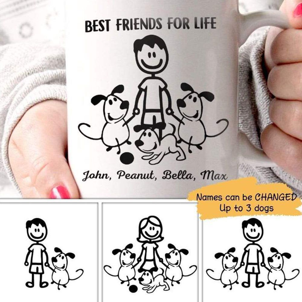 Personalized Best Friends For Life Dog Coffee Mug