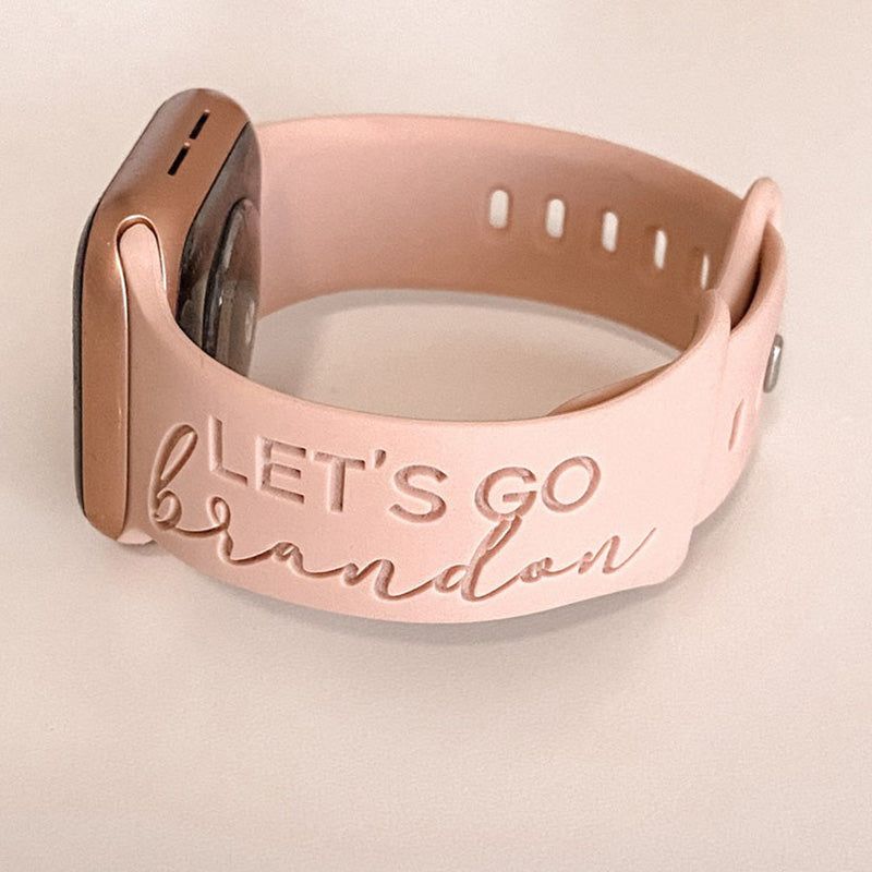 Lets go Brandon Cursive Watchband, Personalized Apple watch band  for Apple, Samsung