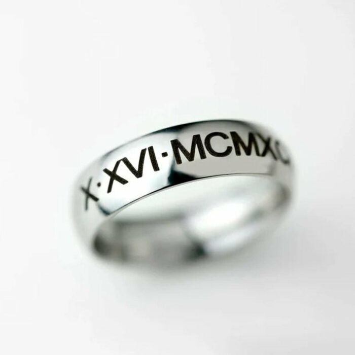 Personalized Engraved Ring for Him Fathers Day Gift Gift for Boyfriend