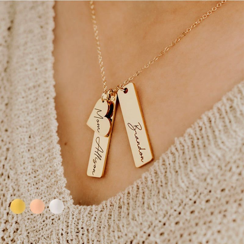 Custom Engraved Necklace Personalized Best Friend Gifts Gifts for Her Multiple Kids Names for Mom