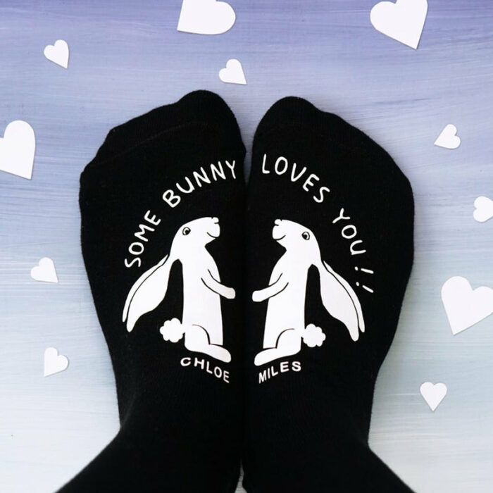 Some Bunny Loves You Socks - Personalised Socks