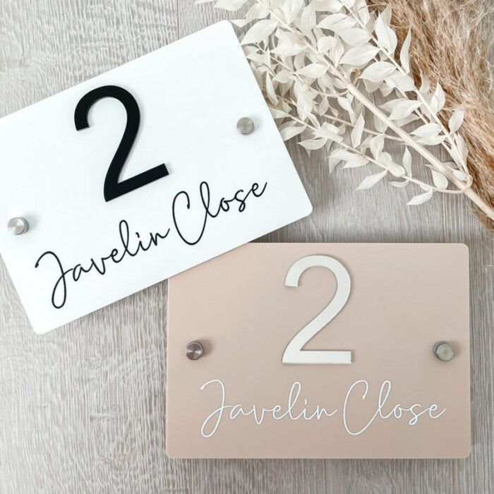 House Door Sign, Personalised House Sign, Acrylic House Sign, House Number Sign