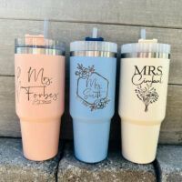 Personalized 40oz Tumbler with Handle & Straw, Custom Engraved Cup –  Giftsparkes