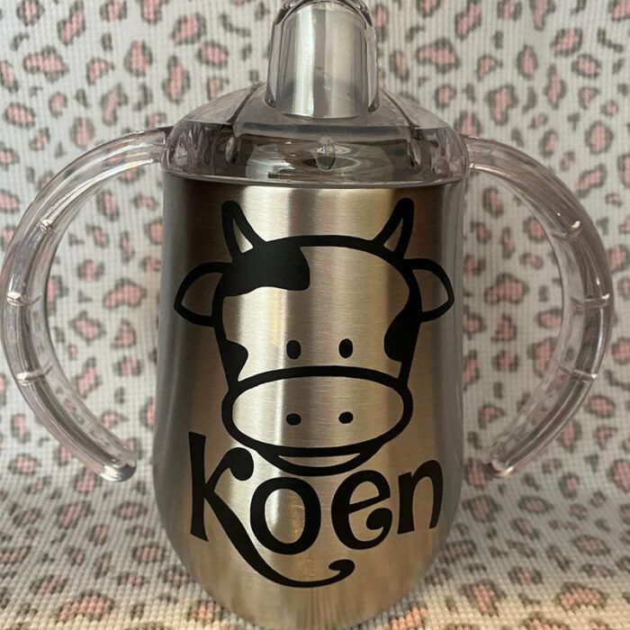 Baby Cow Sippy Cup w Custom Name
