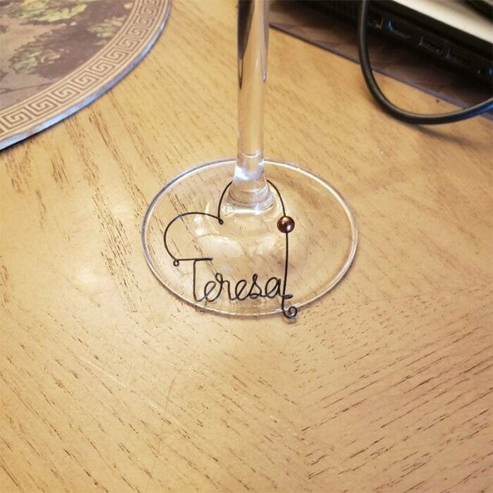 Personalized Wine Glass Charms, Personalized Wedding Favors