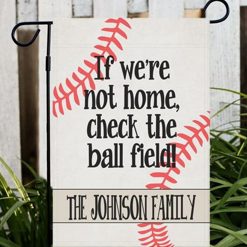 Personalized Baseball  Garden home Flag