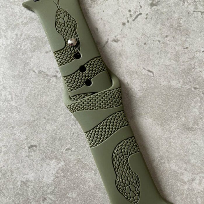 Custom Engraved Snake Serpent Design  Personalized Engraved iWatch Band