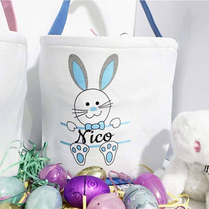 Custom Easter Baskets, Personalized Easter Basket, Easter bag, Easter Basket with name, Bunny basket