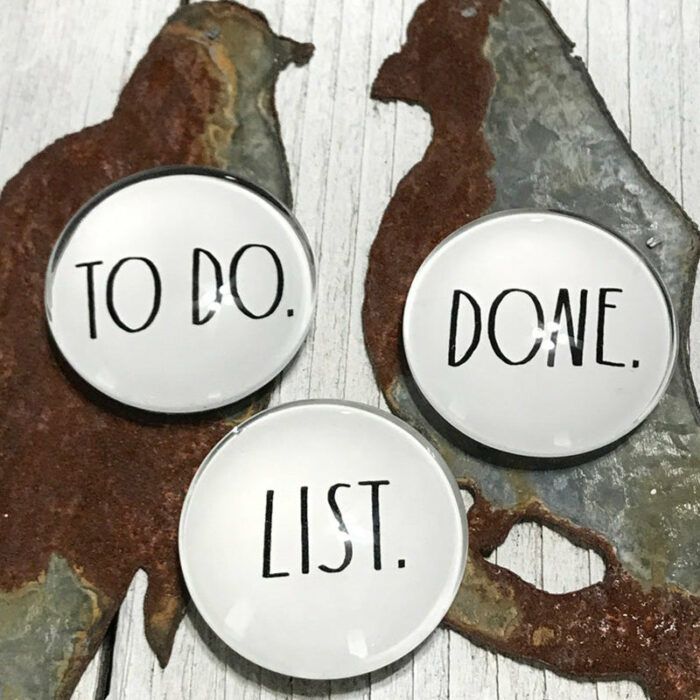 Black White Magnets, Word Quote Magnets,  Strong Refrigerator Magnets