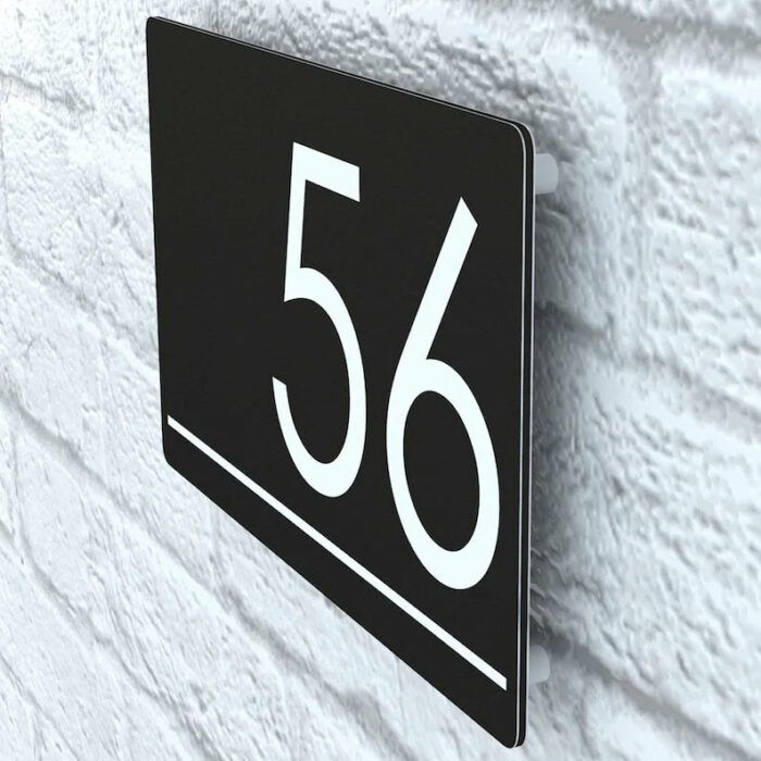 Modern Contemporary Acrylic Property Number Door Sign Plaque