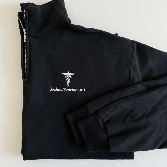 Gift For Nurse, Physician Assistant, Doctor | Personalized Medical Jacket | Quarter Zip Sweatshirt For Women & Men Graduation Gift For Nurse