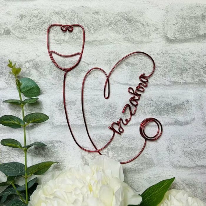 Personalised Stethoscope Wall Art Medical Gifts Heart Stethoscope