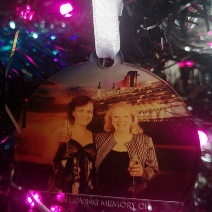 Memorial Photo Gift Christmas Ornament, In Loving Memory