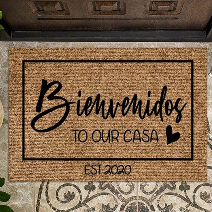Bienvenidos to Our Casa Established | Housewarming Gift | Wedding Gift | Custom Doormat