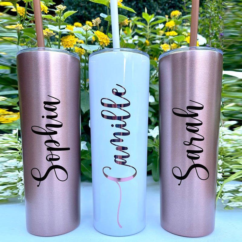 Custom Tumbler with Lid and Straw - Personalized Tumbler, Personalized Gift for Mom, Gift for Her