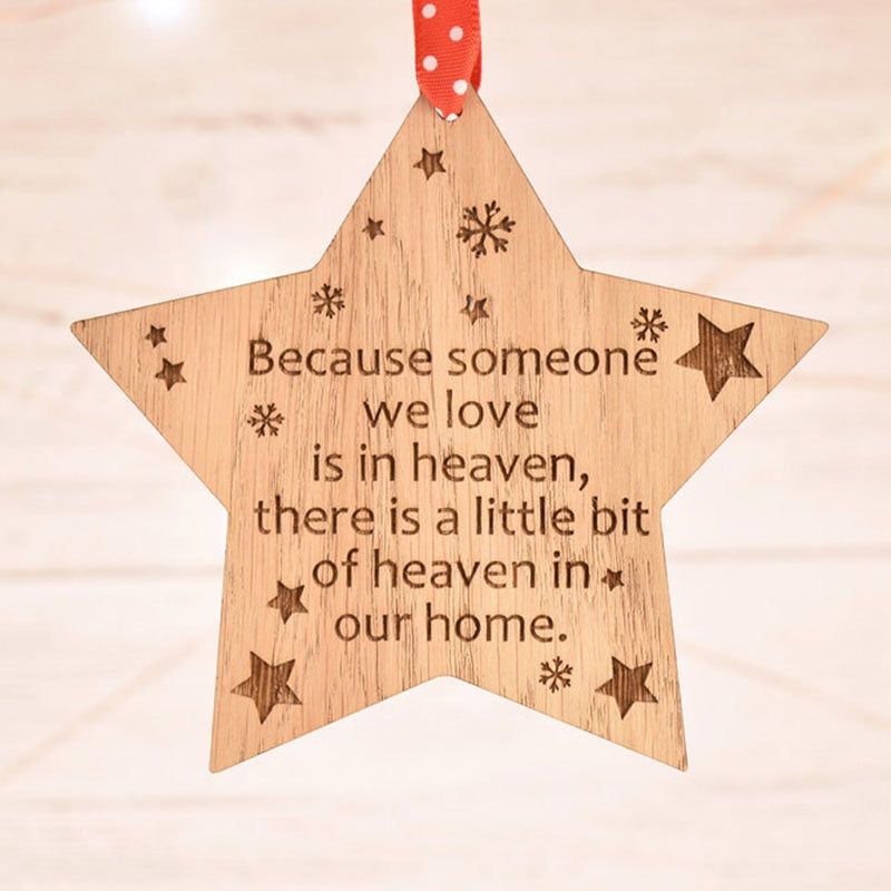 Because Someone Is In Heaven Memorial Christmas Decoration, In Loving Memory