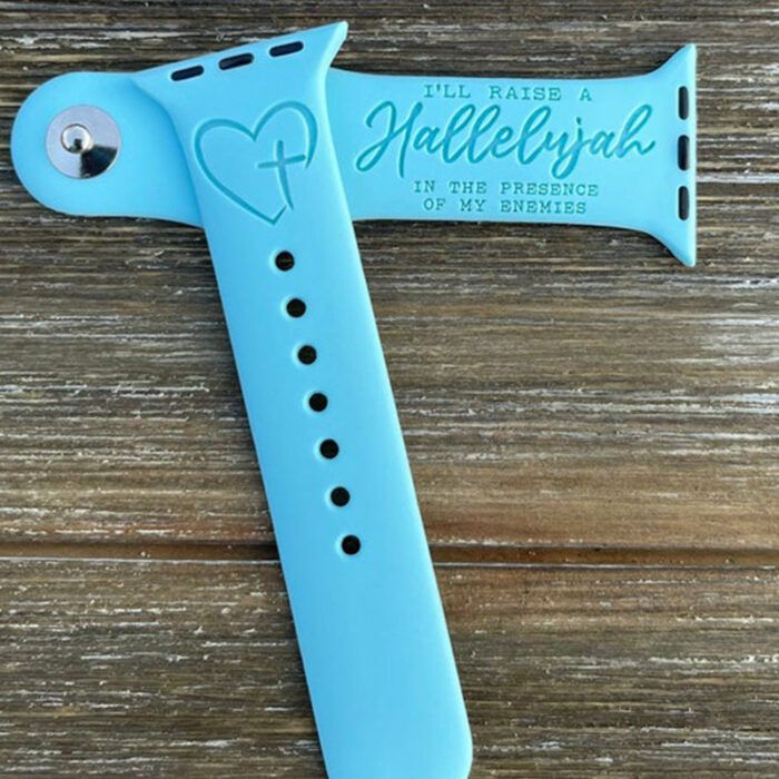 Hallelujah Engraved Watch Strap Compatible with Apple Watch Bands, Series 1 2 3 4 5 6 +SE Watch BAND
