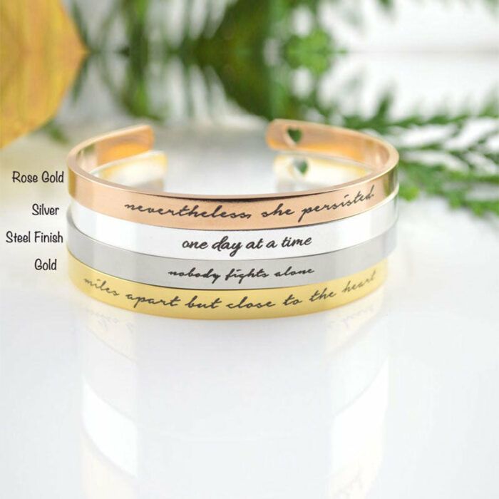 Personalized Custom Cuff Bracelets, Engraved Bracelets, Bridesmaid Gift Bracelets, Bracelets for Women