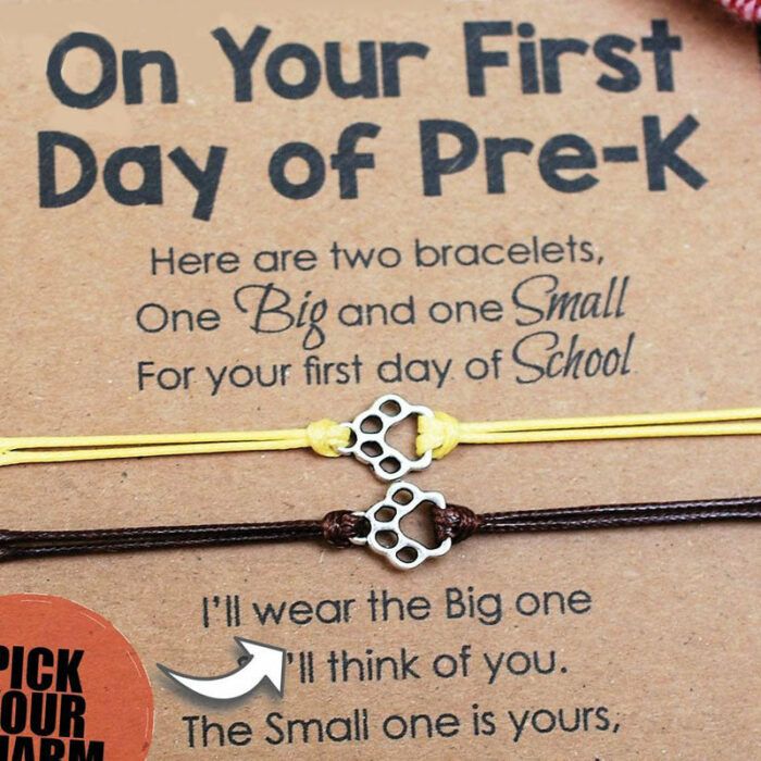 Back to School Bracelet, First Day of School First Day of Kindergarten Friendship Bracelet