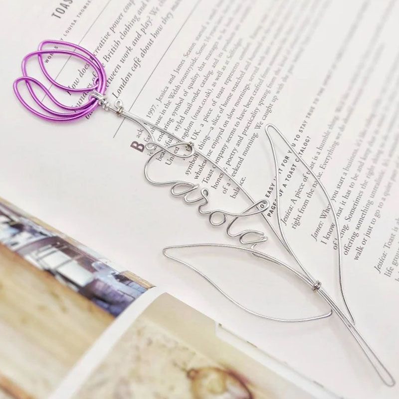 Tulip Wire Name, Wire Name, Personalized Gift Bookmark
