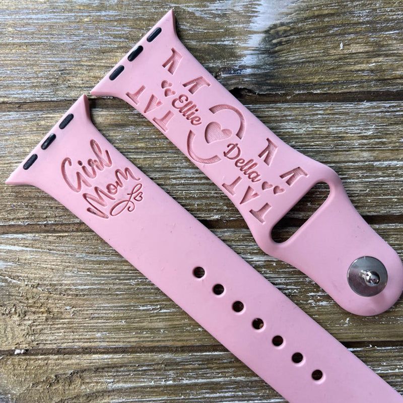 Personalized Apple Watch band ??¨¬C Moms  Girl Mom Watch band Names Custom Gift Engraved