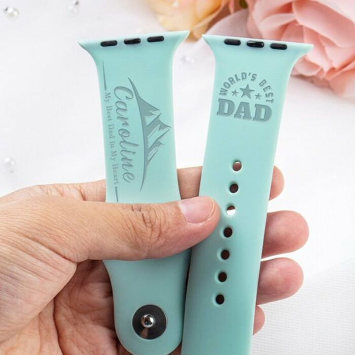 Father's Day Gifts Personalized Mountain Dad Silicone iWatch Band