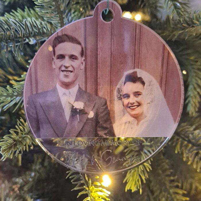 Memorial Photo Gift Christmas Ornament, In Loving Memory