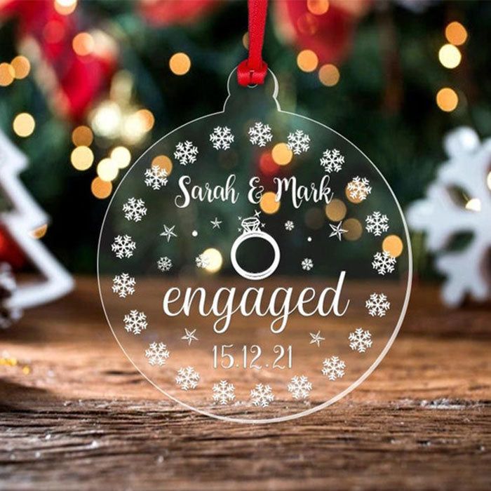 Personalized First Christmas Engagement Gift