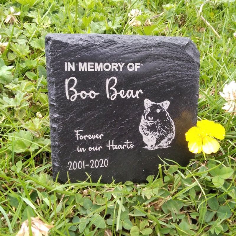 Personalised Engraved Slate Pet Memorial Grave Marker Plaque