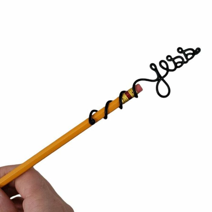 Personalized Wire Pencil Topper, Valentine's Day Gift