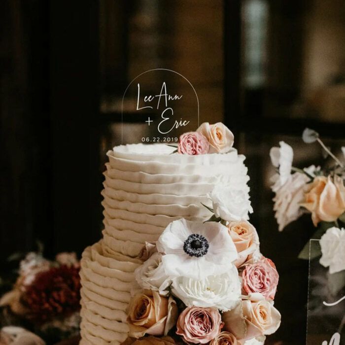 Personalized Acrylic Wedding Cake Topper Classic
