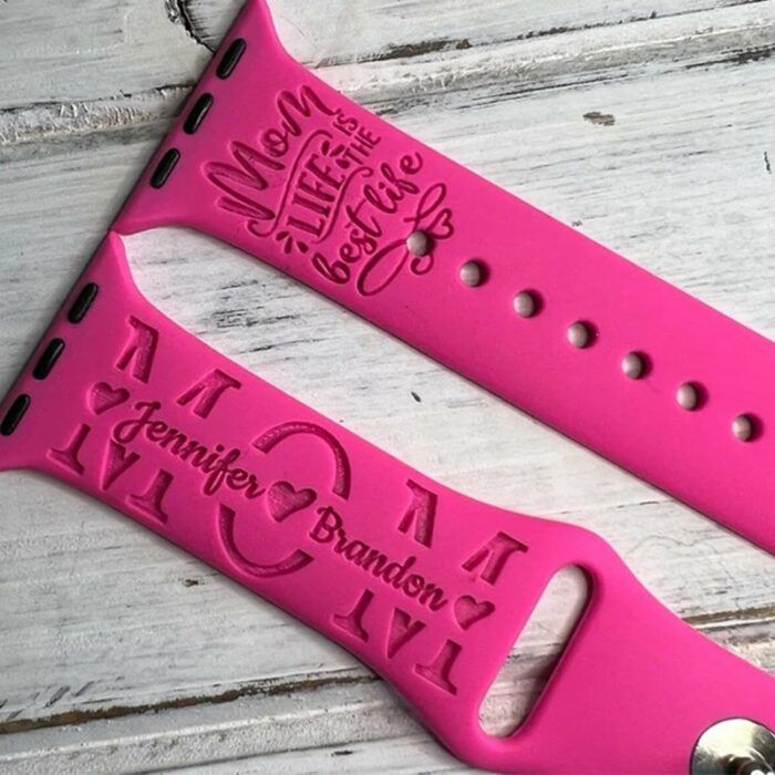 Mothers Day Watch band Personalized iWatch Band Silicone 38mm 40mm 41mm 42mm 44mm 45mm
