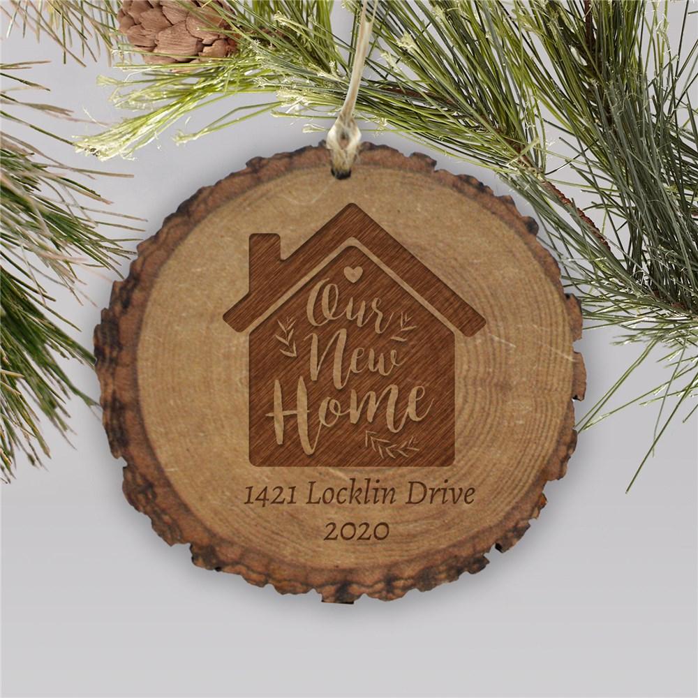 Engraved Our New Home Holiday Custom Tree Ornament