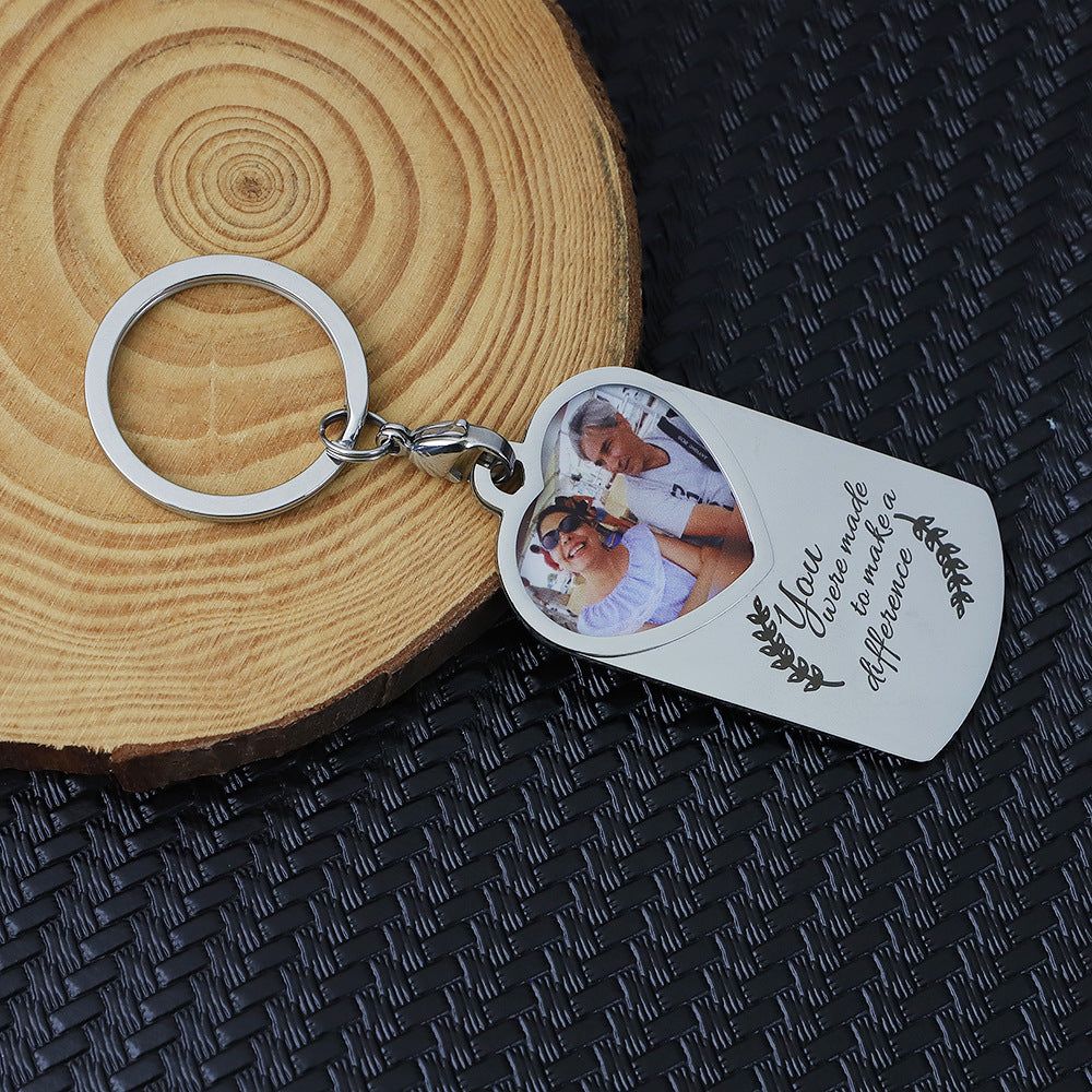 Custom Made Photo Keychain - Photo Keychain, Your Design Key Ring