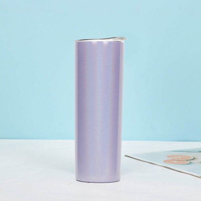 Personalised 20oz Skinny Insulated Shimmer Tumbler Cup Gifts