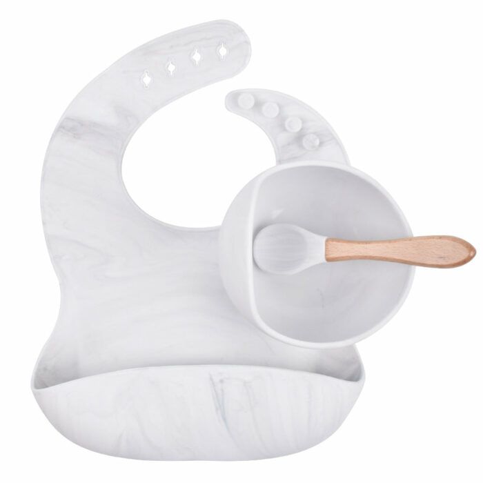 Personalised Engraved Silicone Bib, Suction Bowl, Spoon Feeding Set, Eco Friendly, Gift, New Baby