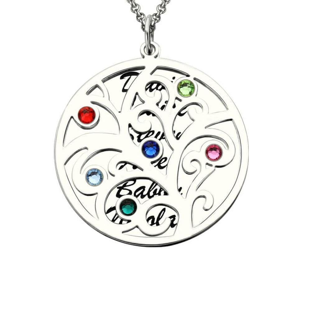 Amazon.com: Personalized 1 Simulated Birthstone Necklace for Women Engraved  Name Custom Mothers Necklaces Customized Family Pendant Necklace Jewelry  Gifts For Mom Grandma Wife Girls Friends (Gold, A-1 Stone) : Clothing,  Shoes &