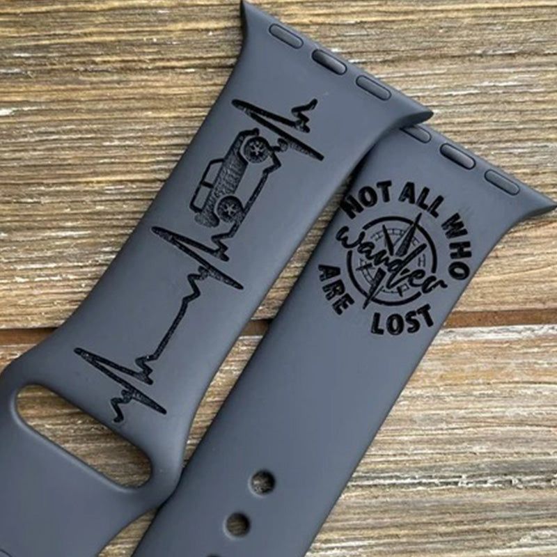 Not All Who Wander Are Lost Engraved Watch Compatible with Apple Watch Bands, Series 1-7 +SE Watch BAND
