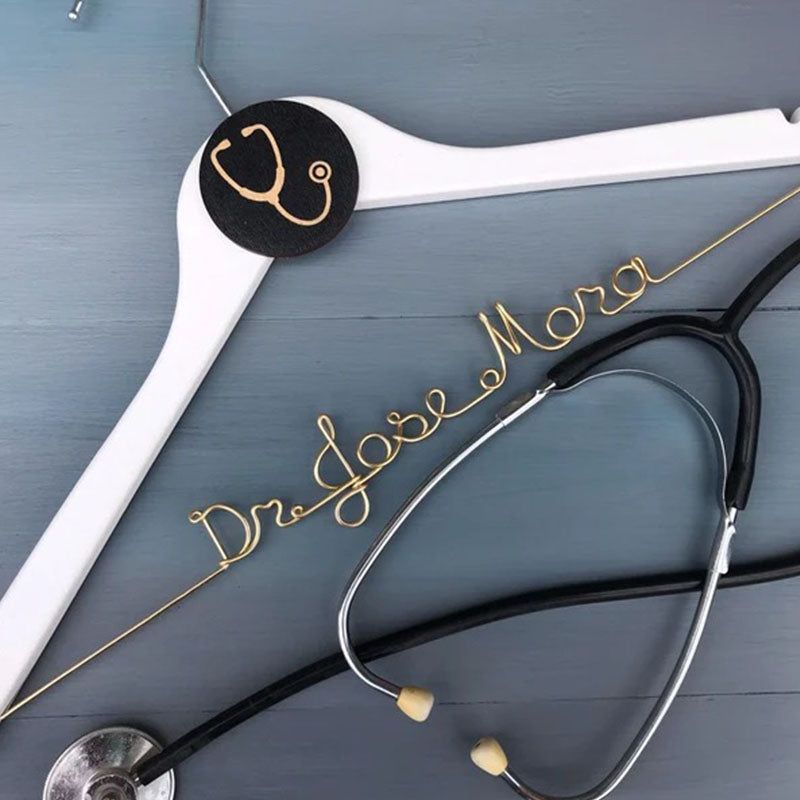 White Coat Hanger, Medical Student Gift, Gift for New Doctor