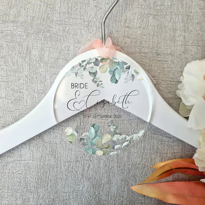 Acrylic Printed  Personalised Hanger Tag, Bridesmaid Tag, Hanger Tag, Bridesmaid Gift, Engraved Hanger Gift, Wedding Tags